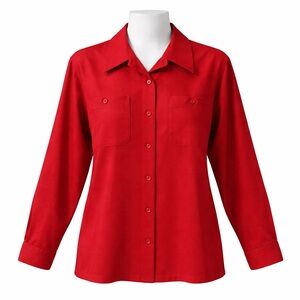 Pendleton Shacket Button Up Shirt 100% Virgin Wool Sz L Red Missing Button